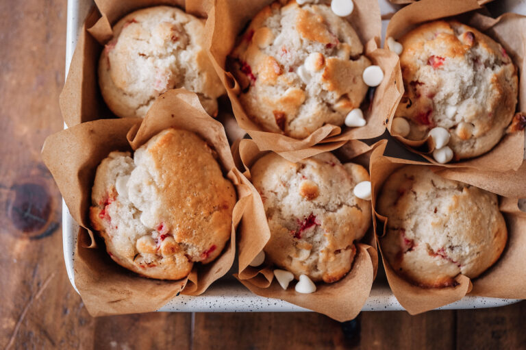 Raspberry White Chocolate Chip Muffins