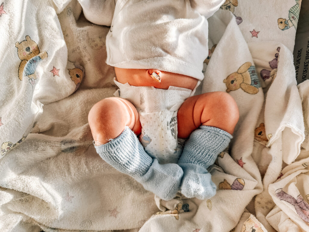 Newborn Baby diaper and socks